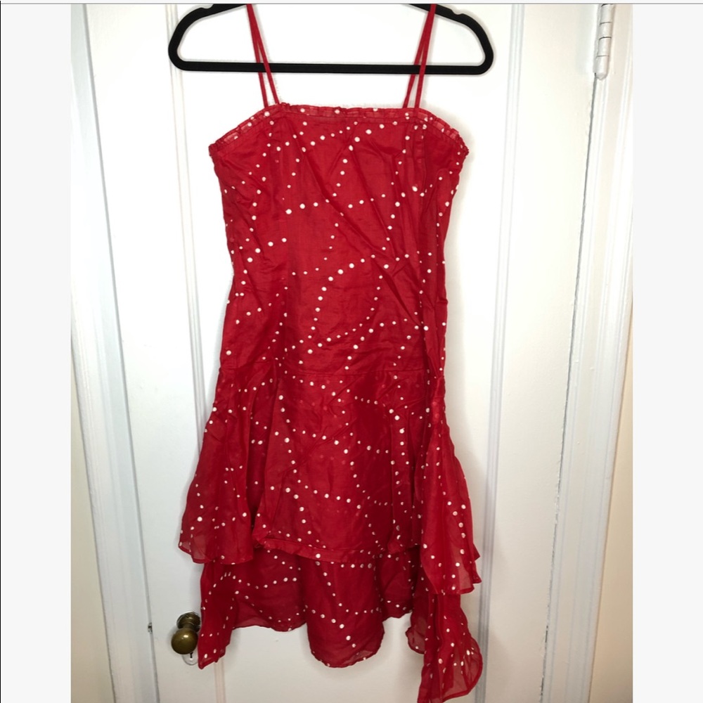 Odille (Anthropologie) red sundress